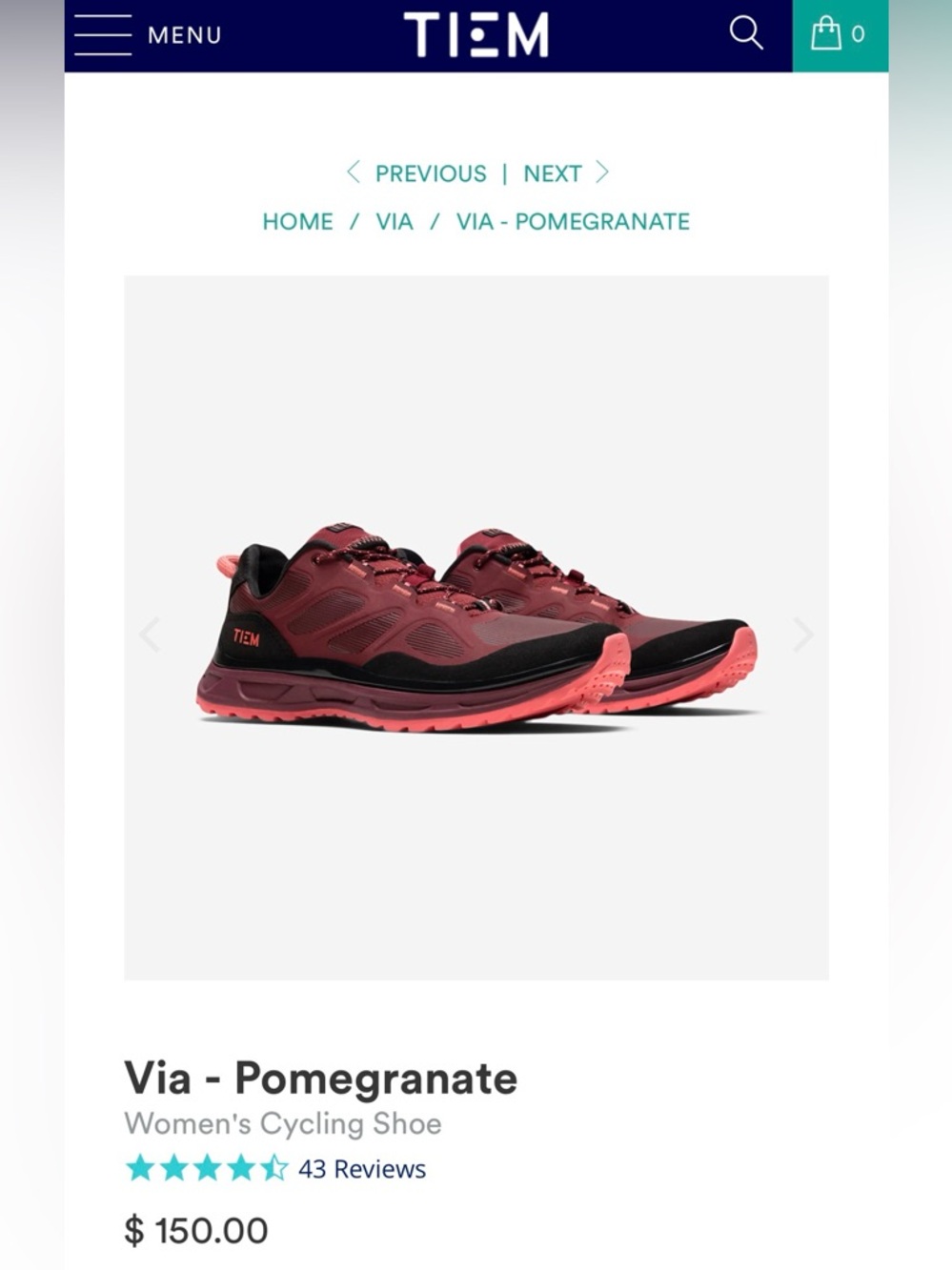 TIEM + Cleats | The Via Pomegranate Cycling Shoe + Shimano SPD Cleats✨